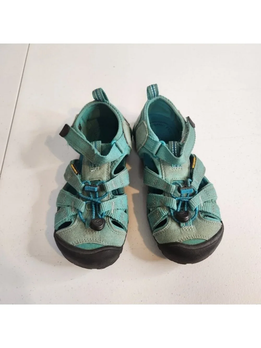 KEEN fisherman SEACAMP Teal Blue Water Sport Hiking Sandals Size 1 Kids